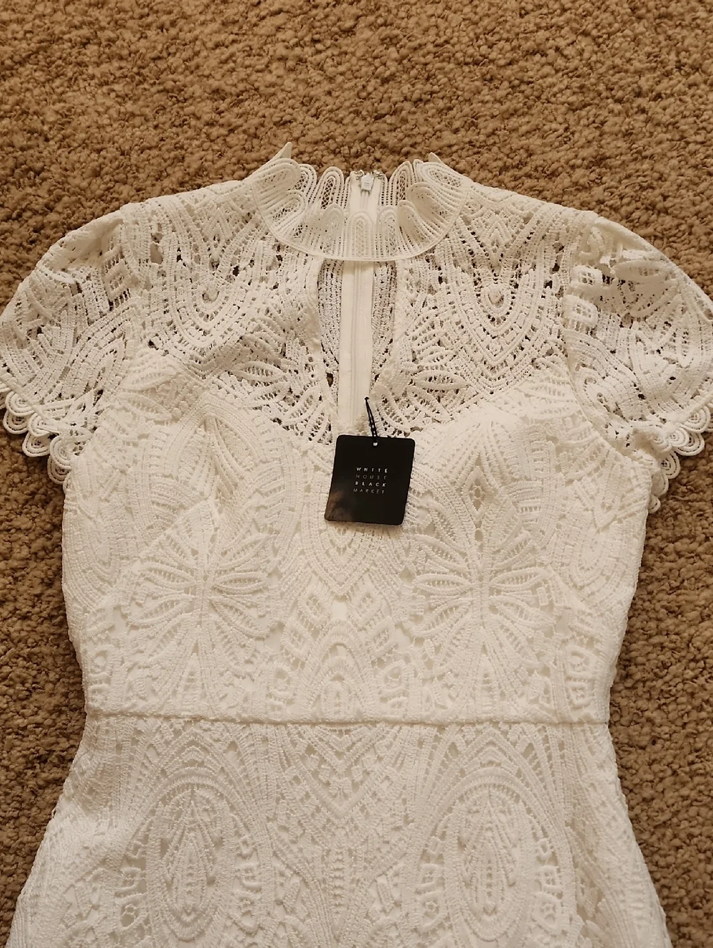 White House Black Market White Lace Dress - Picture 7 of 9